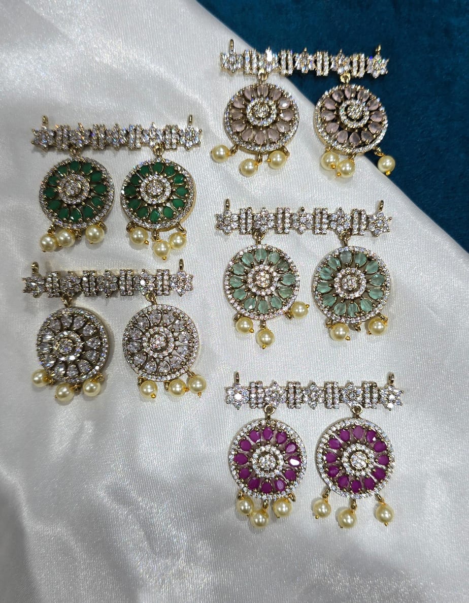 Alloy Gold-plated Multicolor Jewel Set (Pack of 6) - Image 2